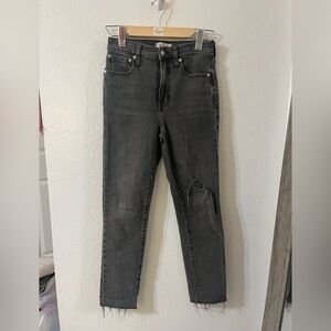 Madewell Women’s Gray/ Washed Black Skinny Jeans Vintage